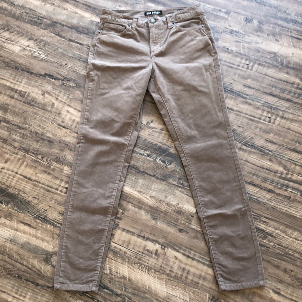 Joe Fresh taupe/tan slim corduroy jeans